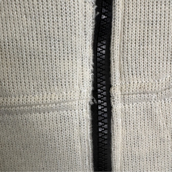 Add Down Cream Wool Hooded Jacket Size 4 Neutral Minimalist - Picture 4 of 16